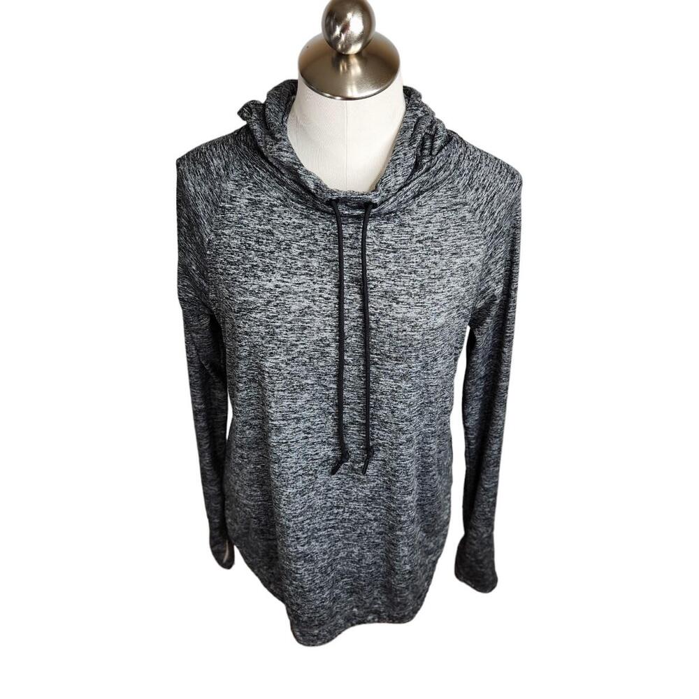 Athleta Uptempo Hoodie Sweatshirt Womens Small Heathered Gray - Picture 2 of 11